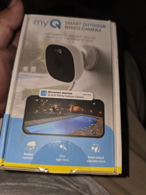 myQ Smart Outdoor Wired Camera 1080p Weatherproof Wi-Fi Night Vision 2-Way NEW