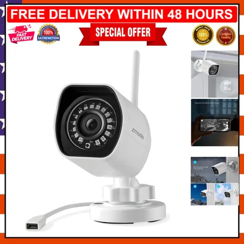 Smart Home 1080p Outdoor Camera with Motion Detection & Night Vision Support