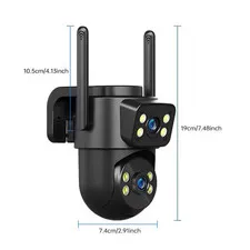 ZHXINSD Outdoor Security Camera Wireless Dual Lens Color Night Vision, 1080P HD 