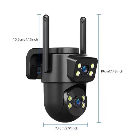 ZHXINSD Outdoor Security Camera Wireless Dual Lens Color Night Vision, 1080P HD 
