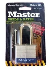 Master Lock Shed & Gates Padlock, 40mm Shackle, New In Package, 2 Keys