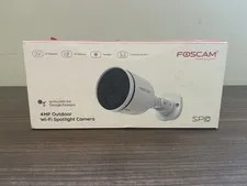 Foscam SPC 2K 4MP Outdoor Wi-Fi Spotlight IP Camera PIR HDR Night Vision 2-Way
