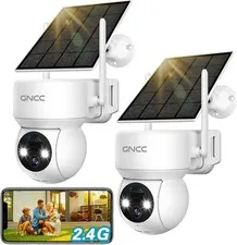 2 Camaras De Seguridad Wifi Exterior 1080P Inalambrica Con Vision Nocturna Video