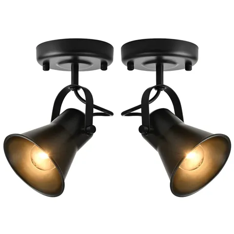 SEEBLEN Track Light Modern Ceiling Spot Lighting 1-light(2 pack), Black