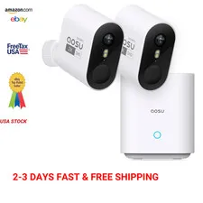 Wireless Outdoor Security Cameras True 2K HD Night Vision No Subscription Long
