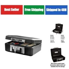 SentrySafe Fireproof Safe Box with Key Lock, 0.25 Cubic Feet