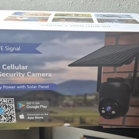 4G LTE Solar Outdoor IP Security Camera 1080p 2-Way Audio Wi-Fi Black