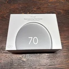 Google Nest Learning Thermostat 4th Gen w/ Sensor - Polished Silver - 🔥NEW