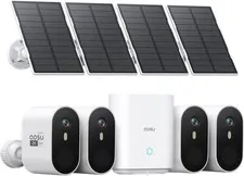 Solar Security Cameras Wireless Outdoor, 4-Cam Kit, 2K QHD Home Security System