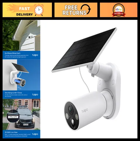 2K+ Outdoor Wireless Security Camera with Solar Charging, Magnetic Mount, Person