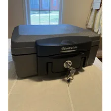 SentrySafe Fire Safe Portable Black Key Lock Security Safe