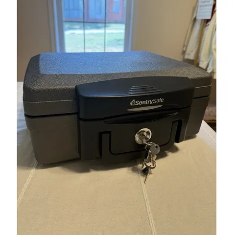 SentrySafe Fire Safe Portable Black Key Lock Security Safe