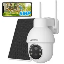 ANRAN 5MP Wireless Outdoor Security Camera WiFi Solar Powered Color Night Vision