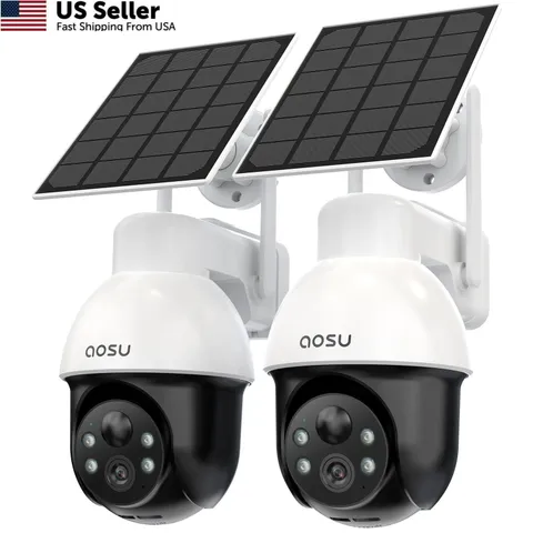 aosu 3K/5MP Solar Security Cameras System Wireless Outdoor, Battery Powered...
