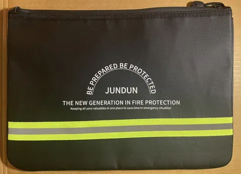 Fireproof Document Bag 14.2x10.0 Waterproof Money Bag W/ Aluminum Foil Lining