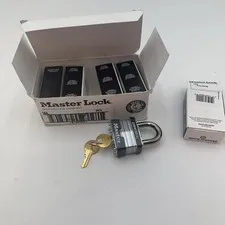 Master Lock Commercial Padlocks Silver Keyed Alike 1KA Key 0476 Lot of 6