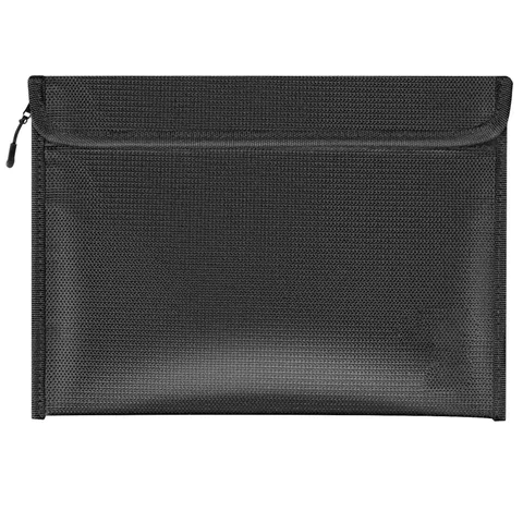 Fireproof Document Bag Waterproof Money Pouch Cash Zipper Storage Organizer