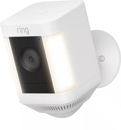 Ring Spotlight Cam Plus Outdoor/Indoor Wireless 1080p Battery Camera White