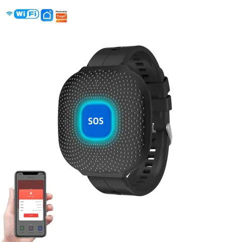 WiFi SOS Panic Button Built-In Battery,Alarm for Elderly/Pregnant Women/Children