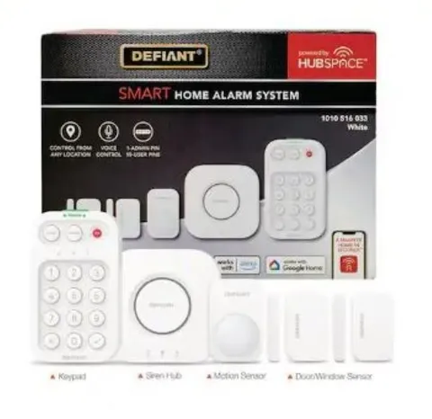Defiant SSCGA00CWBP4 Smart Home Alarm Kit WiFi Bluetooth 5-Piece New