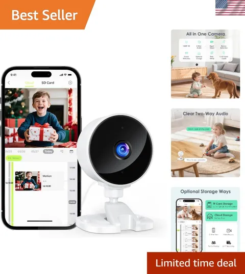 Advanced Baby Monitor & Pet Camera: 1080p HD, Night Vision, Easy Setup & Alerts