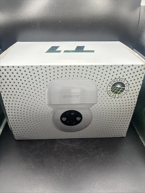 Acelerar T1 Battery Powered Security Camera W Solar Panel NEW IN BOX