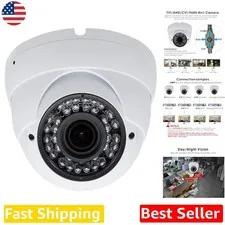 Pro 5MP Dome Surveillance Camera, 4-in-1 Hybrid, 98ft IR, Outdoor Waterproof