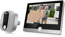 Wifi 1080P Video Doorbell Camera, 2.4Ghz Peephole Camera Door Viewer with 4.3Inc