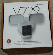 Alarm com Floodlight 4MP Camera, Video Analytics & 2-Way Audio-AC-#ADC-V729AC