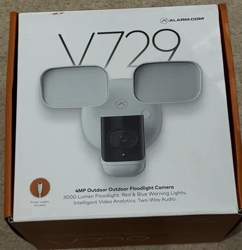 Alarm com Floodlight 4MP Camera, Video Analytics & 2-Way Audio-AC-#ADC-V729AC