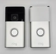 Ring Video Doorbell 2 Pack Satin Nickel 1080p Wi-Fi Wireless Camera Doorbell