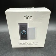 Ring Wired 1080p Video Doorbell with Chime - Black