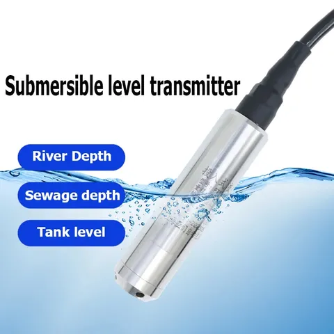 Submersible Level Sensor Deep Well Measuring Transmitter Water Level Gauge Fire 