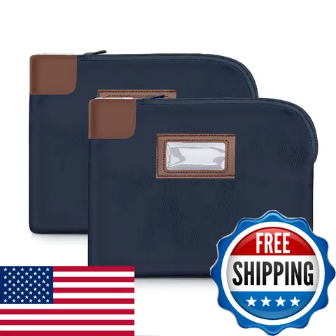 Ipo Waterproof Cash Bag Key Lock 2 Pack Money Pouch Bank Deposit Bag11 X 8.6