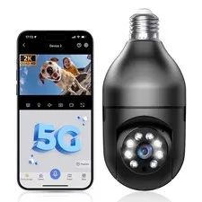 GBIUT GB8043 Lightbulb Security Camera, Dual-Band 5G WiFi, 2K Resolution,