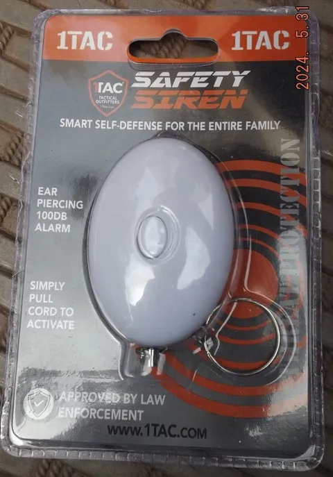 NEW NIB 1TAC Defense Safety Siren Loud Keychain Hand Held Sealed Package