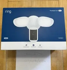 Ring Floodlight Cam Pro Wired 2nd Gen (Newest Model) Retinal 4K - White, In Hand