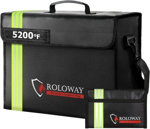 Large Fireproof Bag 5200℉ Heat Insulated (17 X 12 X 5.8 Inches) with Reflecti...