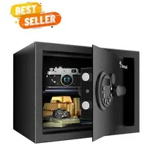 0.6 Cu.Ft Electronic Keypad Safe Box with Removable Shelf for Valuables