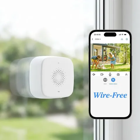 4MP 2.5K Indoor Window Camera, 2.4/5Ghz Dual-Band Wifi Security Camera with Magn
