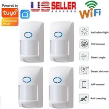 4 Pack Smart Security Infrared Sensor PIR Motion Detector Alarm For Alexa Google
