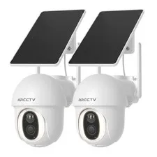 ARCCTV 4G LTE Cellular Security Camera Outdoor Wireless, 2 Pack