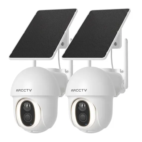 ARCCTV 4G LTE Cellular Security Camera Outdoor Wireless, 2 Pack