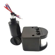 HANNAHONG PIR motion detector Black outdoor