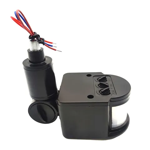 HANNAHONG PIR motion detector Black outdoor