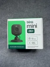 Blink Mini 2K+ (newest model) Plug-in Home & Pet Security Camera (Black) NEW