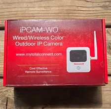 Honeywell iPCAM-WO IP Outdoor Weatherproof Camera, Wired/Wireless Wi-Fi, Color