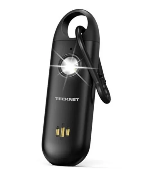  Personal Safety Alarm,Portable Personal Alarm for Women with Flashing Black