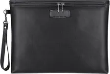 Fireproof Document Bag with Lock,Waterproof Money Pouch,14.3"X10.2" | Zipper Clo