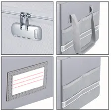File Box with Lock, Fireproof Box File Storage Organizer Anti-Static Box